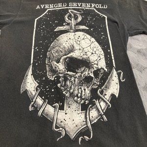 Avenged Sevenfold Band 2014 Shirt Medium Skull And Anchor Metal